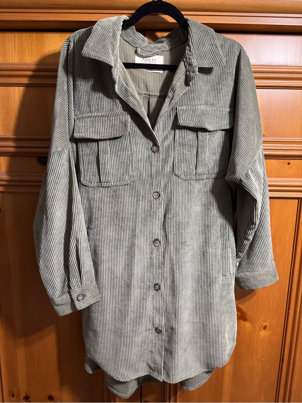 Corduroy Long Sleeve Dress